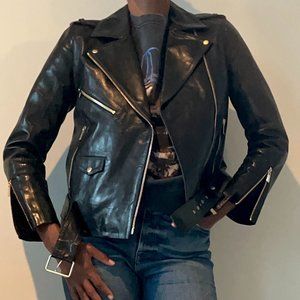ANINE BING Leather Jacket - Black